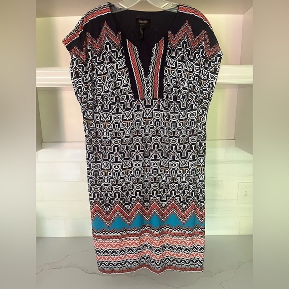 LAUNDRY by Shelli Segal Navy print dress size small - Picture 1 of 3